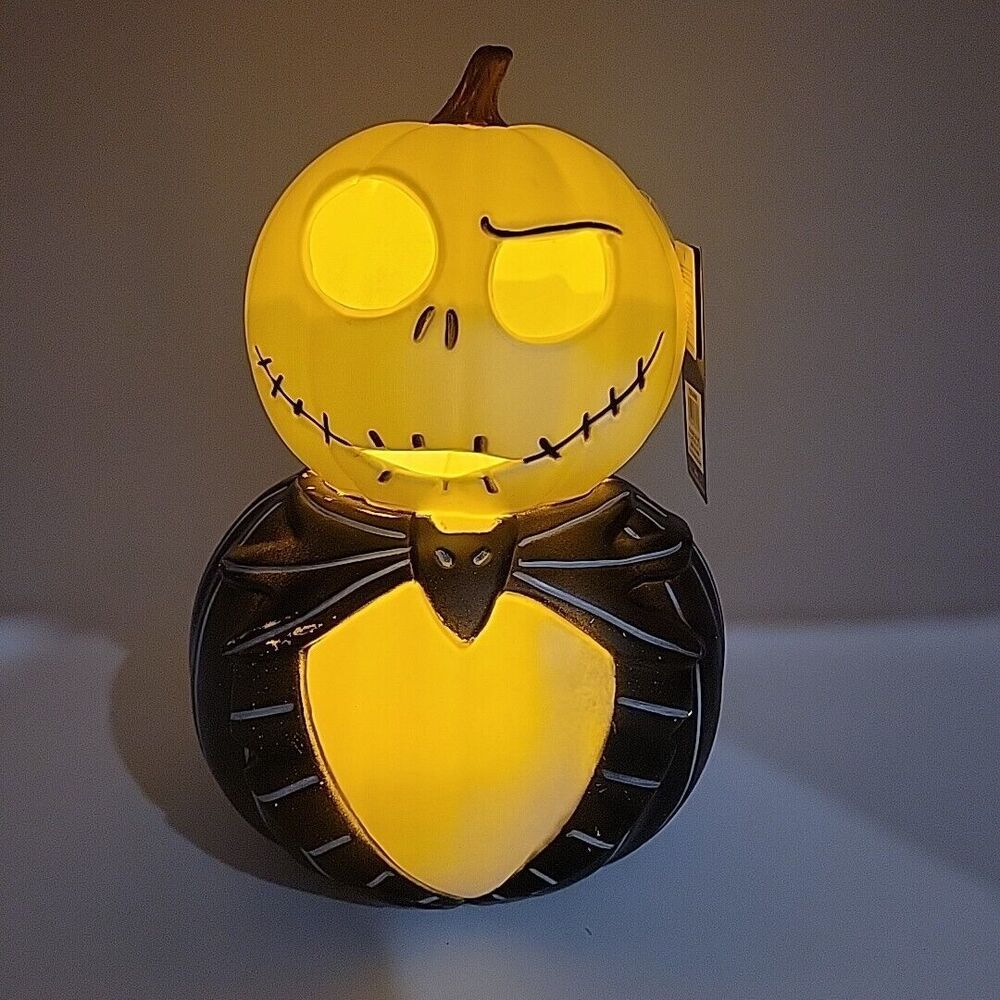 Disney Nightmare Before Christmas Blow Mold Jack Skellington Stacked PumpkinsNWT